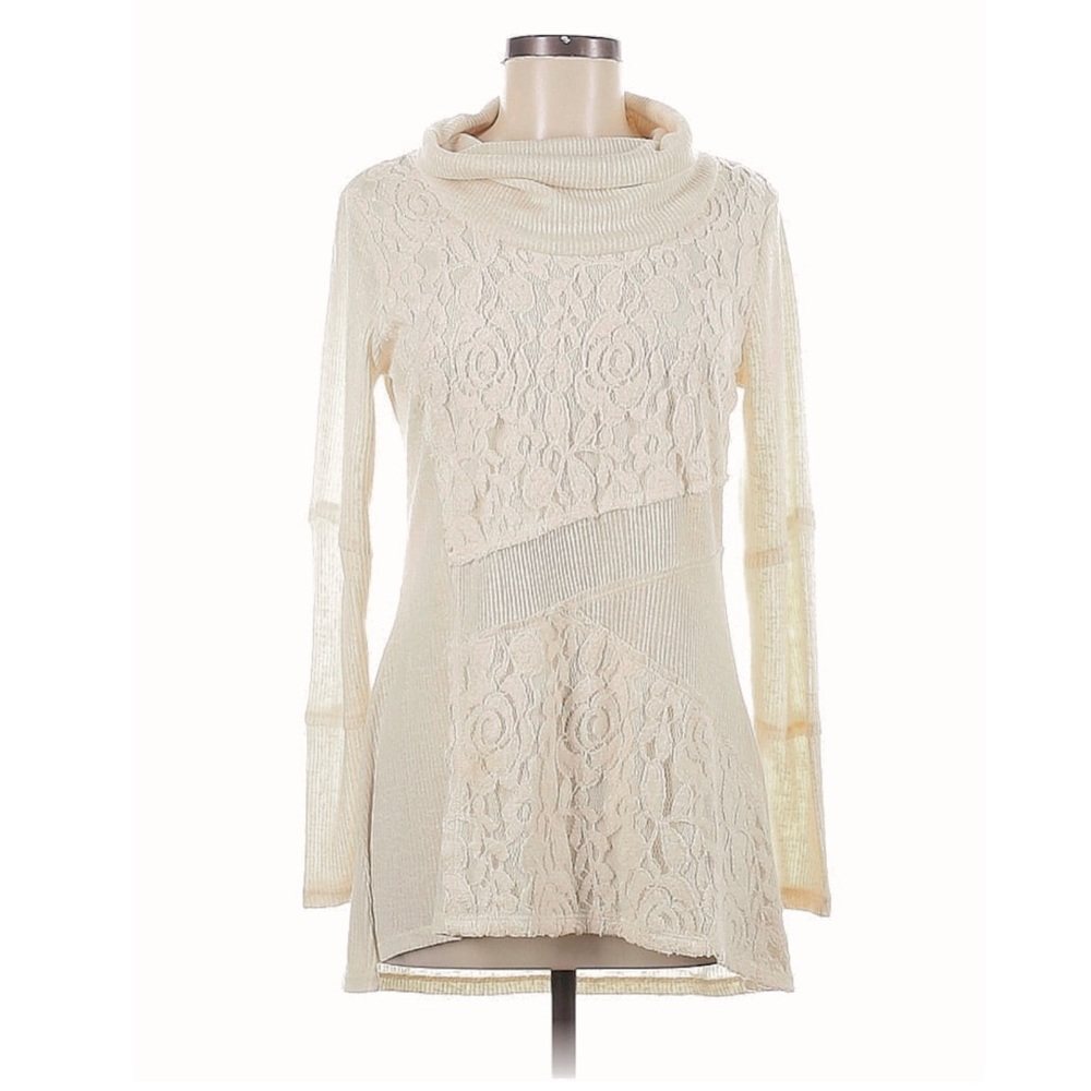 RXB ivory asymmetrical tunic sweater